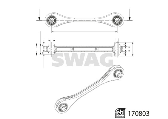 Brat, suspensie roata 33 10 0557 SWAG